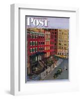 "Gramercy Park," Saturday Evening Post Cover, March 25, 1944-John Falter-Framed Giclee Print