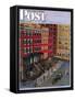 "Gramercy Park," Saturday Evening Post Cover, March 25, 1944-John Falter-Framed Stretched Canvas