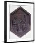 Grammar, Hexagonal Decorative Tile from a Series Depicting the Seven Liberal Arts-Andrea Pisano-Framed Giclee Print
