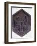 Grammar, Hexagonal Decorative Tile from a Series Depicting the Seven Liberal Arts-Andrea Pisano-Framed Giclee Print