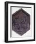 Grammar, Hexagonal Decorative Tile from a Series Depicting the Seven Liberal Arts-Andrea Pisano-Framed Giclee Print