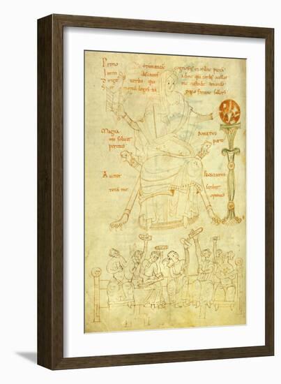 Grammar, Miniature from San Marco Manuscript 190-null-Framed Giclee Print