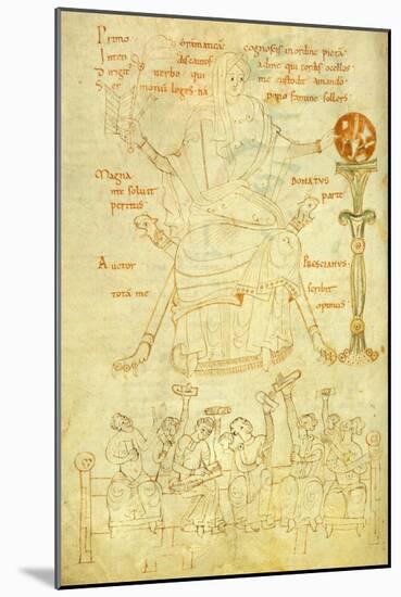 Grammar, Miniature from San Marco Manuscript 190-null-Mounted Giclee Print