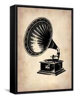 Gramophone 1-NaxArt-Framed Stretched Canvas