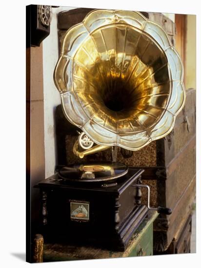 Gramophone, Bazaar Antique Shop, San Miguel de Allende, Mexico-Inger Hogstrom-Stretched Canvas