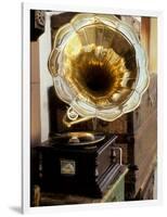 Gramophone, Bazaar Antique Shop, San Miguel de Allende, Mexico-Inger Hogstrom-Framed Photographic Print