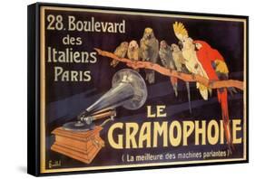Gramophone-Charles Bombled-Stretched Canvas
