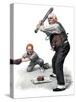 "Gramps at the Plate", August 5,1916-Norman Rockwell-Stretched Canvas