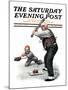 "Gramps at the Plate" Saturday Evening Post Cover, August 5,1916-Norman Rockwell-Mounted Premium Giclee Print