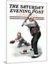 "Gramps at the Plate" Saturday Evening Post Cover, August 5,1916-Norman Rockwell-Mounted Premium Giclee Print