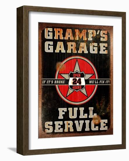 Gramps Garage Rusted Vertical-Retroplanet-Framed Giclee Print