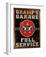 Gramps Garage Rusted Vertical-Retroplanet-Framed Giclee Print