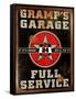 Gramps Garage Rusted Vertical-Retroplanet-Framed Stretched Canvas