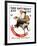 "Gramps on Rocking Horse" Saturday Evening Post Cover, December 16,1933-Norman Rockwell-Framed Giclee Print