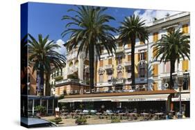 Gran Cafe Rapallo-George Oze-Stretched Canvas