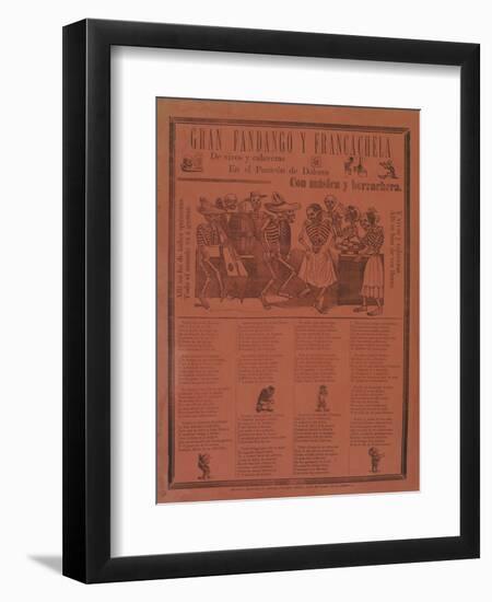 Gran Fandango Y Francachela-Jose Guadalupe Posada-Framed Art Print