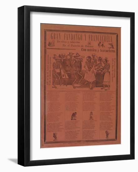 Gran Fandango Y Francachela-Jose Guadalupe Posada-Framed Art Print