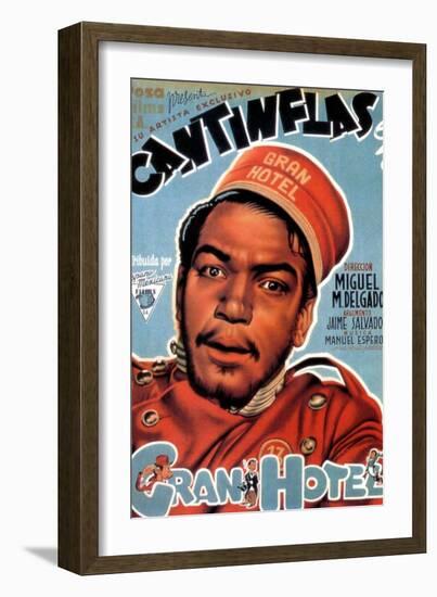 Gran Hotel, Cantinflas on Spanish Poster Art, 1944-null-Framed Art Print