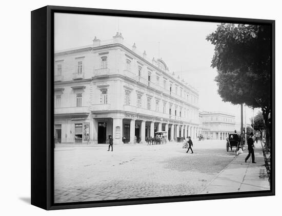 Gran Hotel Inglaterra, Havana, Cuba-William Henry Jackson-Framed Stretched Canvas
