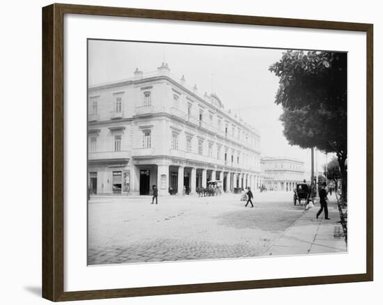 Gran Hotel Inglaterra, Havana, Cuba-William Henry Jackson-Framed Photo