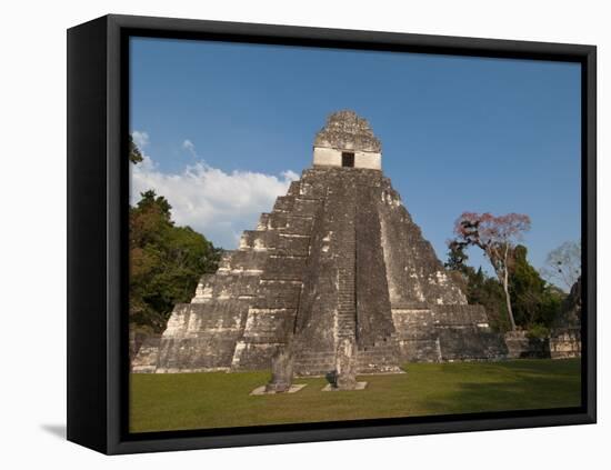 Gran Plaza and Temple I, Mayan Archaeological Site, Tikal, Guatemala-Sergio Pitamitz-Framed Stretched Canvas