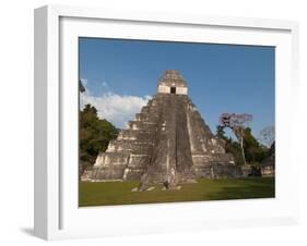 Gran Plaza and Temple I, Mayan Archaeological Site, Tikal, Guatemala-Sergio Pitamitz-Framed Photographic Print