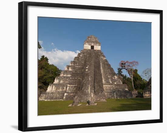 Gran Plaza and Temple I, Mayan Archaeological Site, Tikal, Guatemala-Sergio Pitamitz-Framed Photographic Print