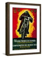 Gran Premio de Espana Vintage Poster - Europe-Lantern Press-Framed Art Print
