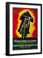 Gran Premio de Espana Vintage Poster - Europe-Lantern Press-Framed Art Print