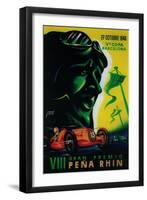 Gran Premio Pena Rhin Vintage Poster - Europe-Lantern Press-Framed Art Print