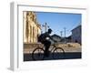 Granada, Man Riding Bike Past Iglesia De La Merced, Nicaragua-Jane Sweeney-Framed Photographic Print