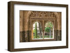 Granada, Spain, Alhambra, Close Up of Architecture in Nasrid Palace-Bill Bachmann-Framed Photographic Print