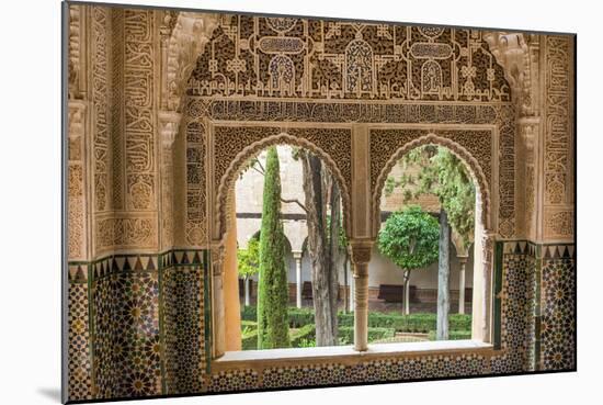 Granada, Spain, Alhambra, Close Up of Architecture in Nasrid Palace-Bill Bachmann-Mounted Photographic Print