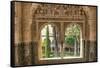 Granada, Spain, Alhambra, Close Up of Architecture in Nasrid Palace-Bill Bachmann-Framed Stretched Canvas