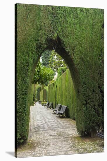 Granada, Spain, Alhambra, Famous Hedges of Gardens of the Generalife-Bill Bachmann-Stretched Canvas