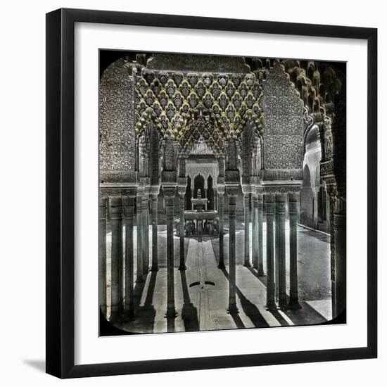 Granada (Spain), Alhambra, Lions Yard Taken of the Escutcheon Room, Circa 1865-Leon, Levy et Fils-Framed Photographic Print