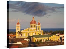 Granada, View of Cathedral De Granada from Iglesia De La Merced, Nicaragua-Jane Sweeney-Stretched Canvas