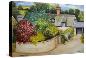 Granary Cottage-Joan Thewsey-Stretched Canvas