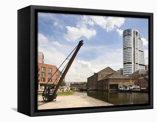Granary Wharf and Bridgwater Tower, Leeds, West Yorkshire, England, United Kingdom, Europe-Mark Sunderland-Framed Stretched Canvas