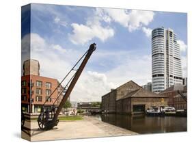 Granary Wharf and Bridgwater Tower, Leeds, West Yorkshire, England, United Kingdom, Europe-Mark Sunderland-Stretched Canvas