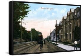 Grand Allee, Quebec, 20th Century-null-Framed Stretched Canvas