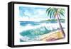 Grand Anse Beach Swell Grenada Caribbean Island-M. Bleichner-Framed Stretched Canvas