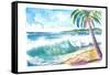 Grand Anse Beach Swell Grenada Caribbean Island-M. Bleichner-Framed Stretched Canvas