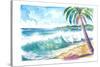 Grand Anse Beach Swell Grenada Caribbean Island-M. Bleichner-Stretched Canvas