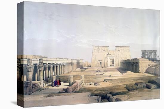 Grand Approach to the Temple of Philae, Nubia, 19th Century-David Roberts-Stretched Canvas