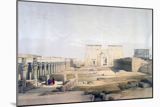 Grand Approach to the Temple of Philae, Nubia, 19th Century-David Roberts-Mounted Giclee Print