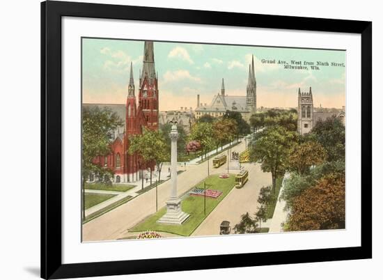 Grand Avenue, Milwaukee, Wisconsin-null-Framed Art Print