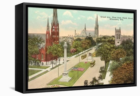 Grand Avenue, Milwaukee, Wisconsin-null-Framed Stretched Canvas