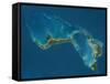 Grand Bahama and Abaco Islands, Bahamas, Satellite Image-null-Framed Stretched Canvas