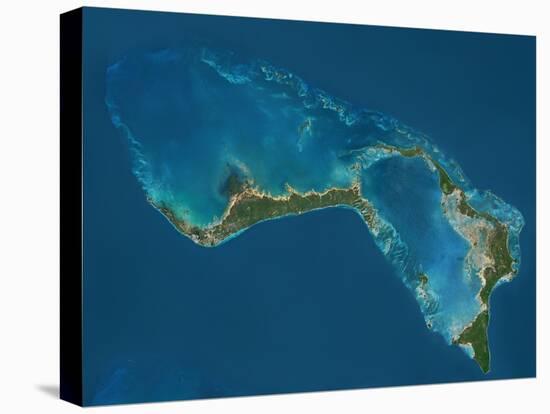 Grand Bahama and Abaco Islands, Bahamas, Satellite Image-null-Stretched Canvas